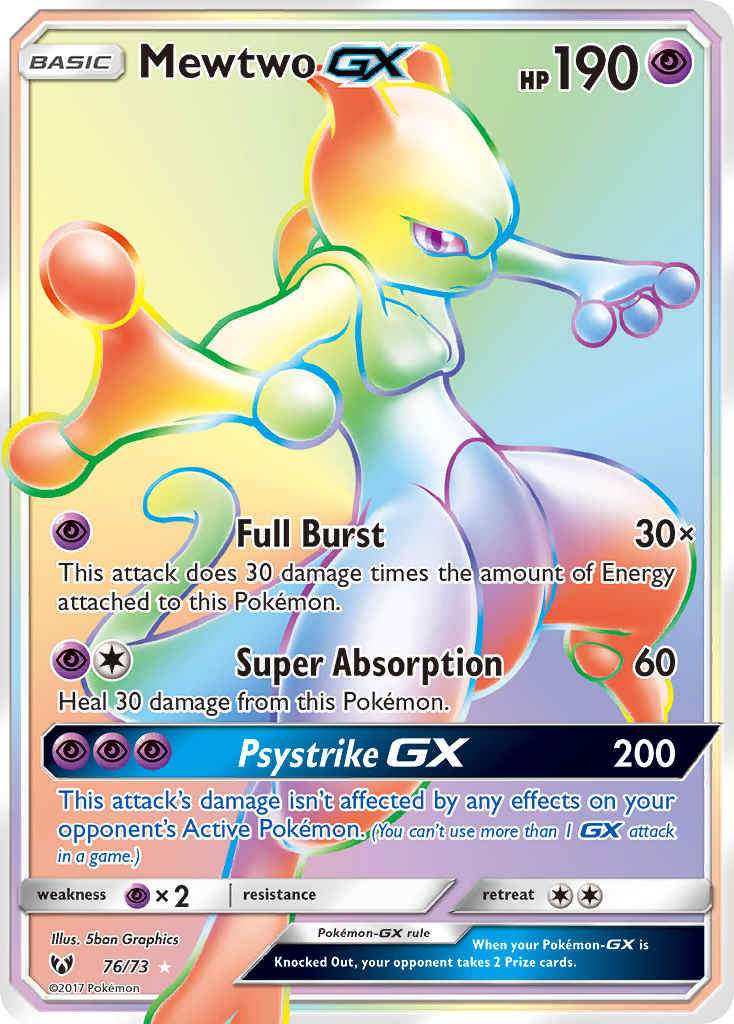 Mewtwo GX (76/73) [Sun & Moon: Shining Legends] | Galaxy Games LLC