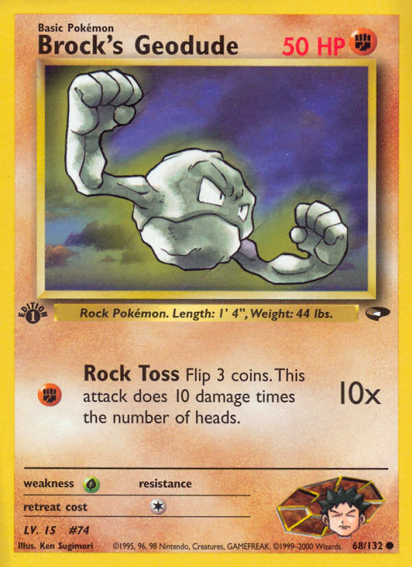 Brock's Geodude (68/132) [Gym Challenge 1st Edition] | Galaxy Games LLC