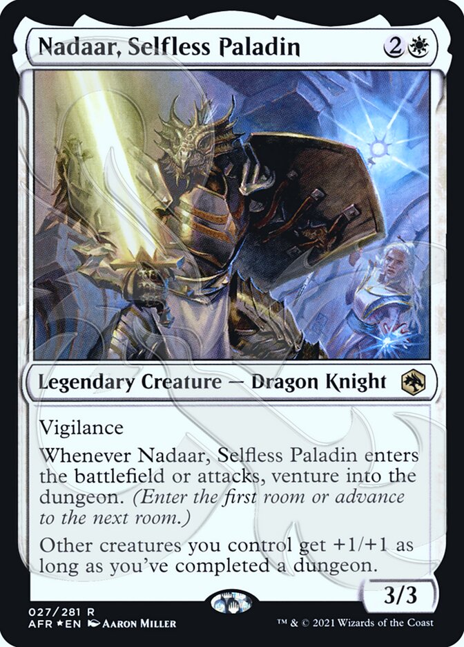 Nadaar, Selfless Paladin (Ampersand Promo) [Dungeons & Dragons: Adventures in the Forgotten Realms Promos] | Galaxy Games LLC