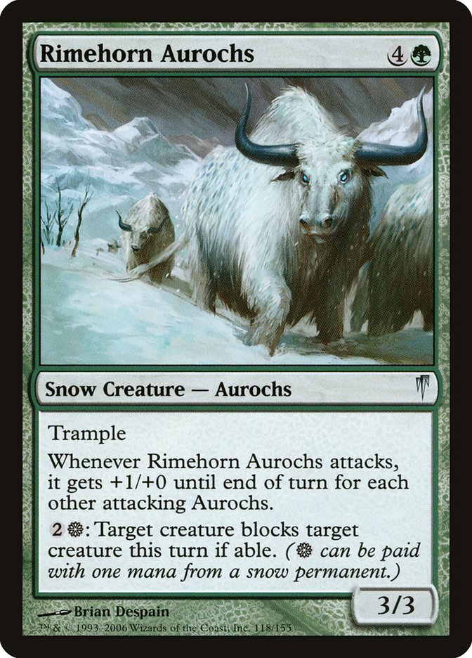 Rimehorn Aurochs [Coldsnap] | Galaxy Games LLC