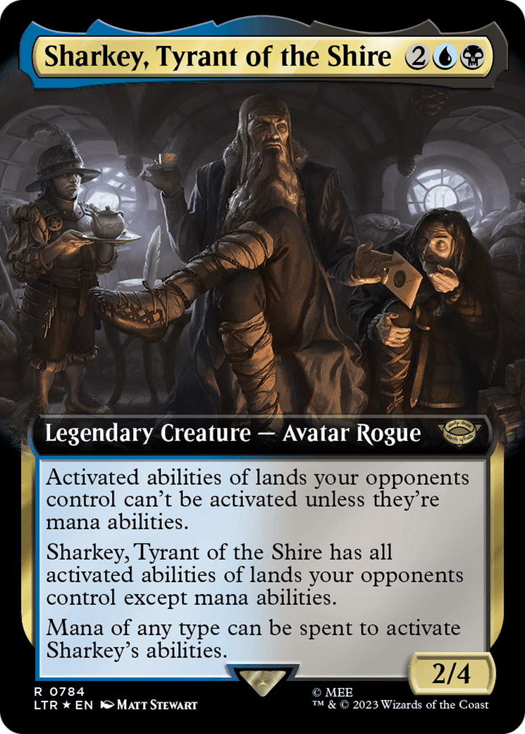 Sharkey, Tyrant of the Shire (Extended Art) (Surge Foil) [The Lord of the Rings: Tales of Middle-Earth] | Galaxy Games LLC