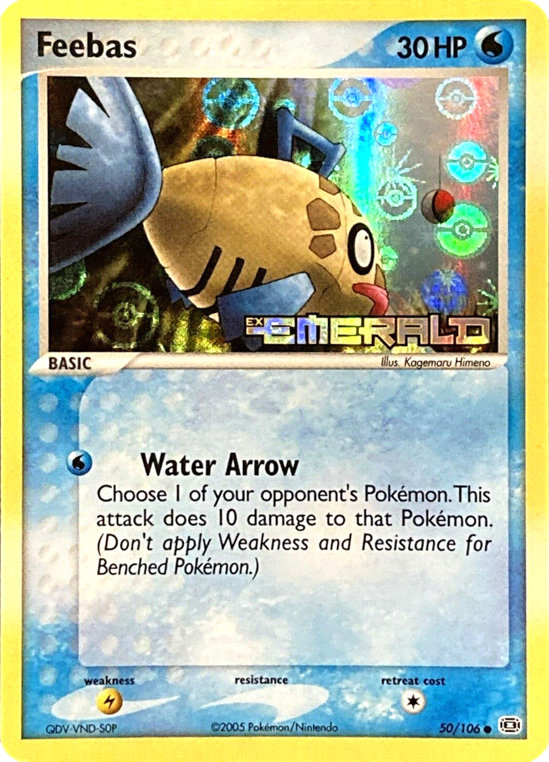 Feebas (50/106) (Stamped) [EX: Emerald] | Galaxy Games LLC