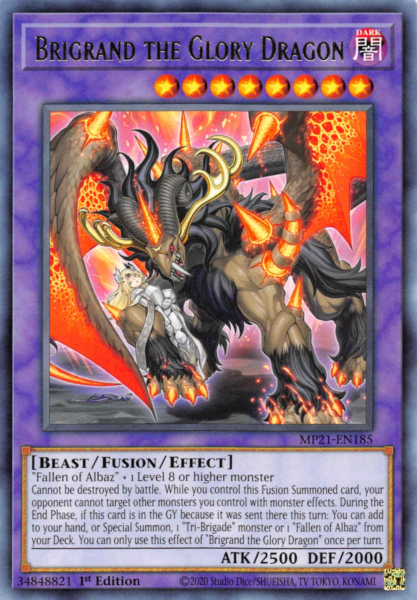 Brigrand the Glory Dragon [MP21-EN185] Rare | Galaxy Games LLC