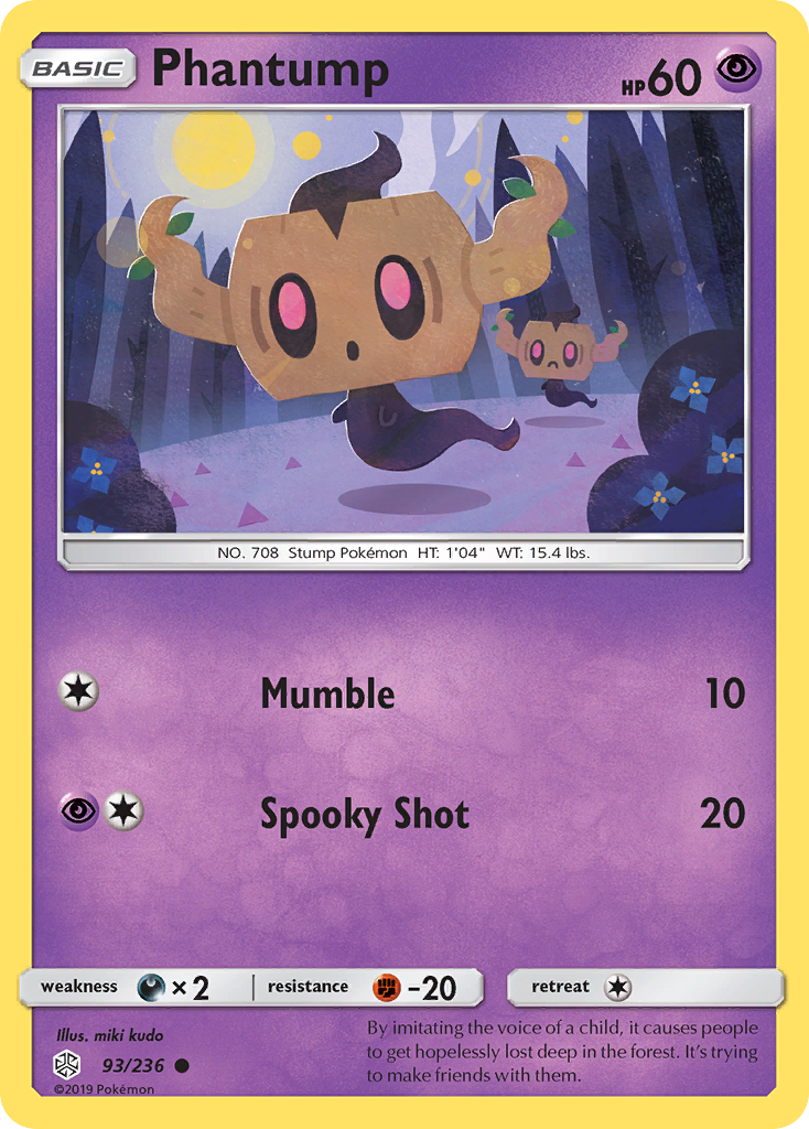 Phantump (93/236) [Sun & Moon: Cosmic Eclipse] | Galaxy Games LLC