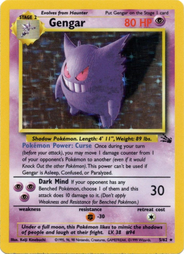 Gengar (5/62) [Fossil Unlimited] | Galaxy Games LLC