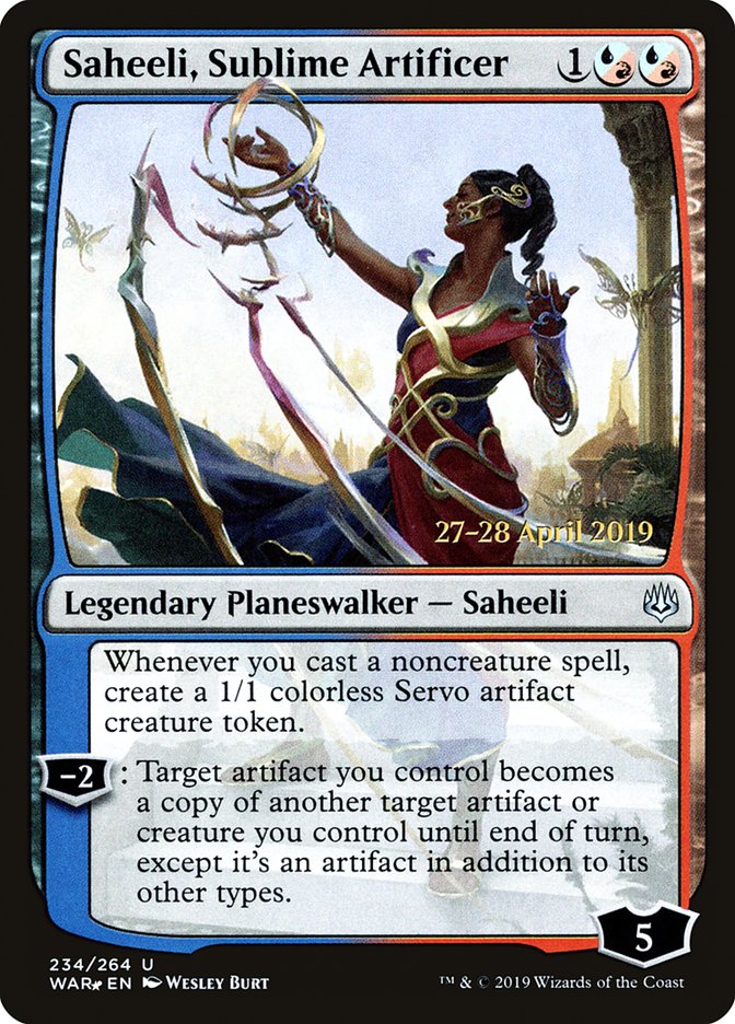 Saheeli, Sublime Artificer [War of the Spark Prerelease Promos] | Galaxy Games LLC