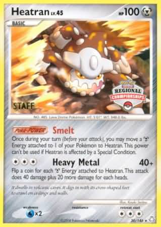 Heatran (30/146) (Regional Championships Staff) [Diamond & Pearl: Legends Awakened] | Galaxy Games LLC