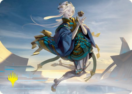 Moonfolk Puzzlemaker Art Card (Gold-Stamped Signature) [Kamigawa: Neon Dynasty Art Series] | Galaxy Games LLC