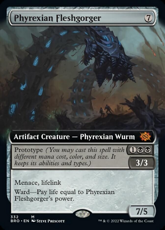 Phyrexian Fleshgorger (Extended Art) [The Brothers' War] | Galaxy Games LLC