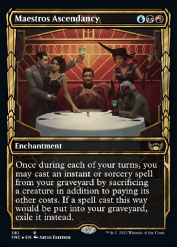Maestros Ascendancy (Showcase Golden Age Gilded Foil) [Streets of New Capenna] | Galaxy Games LLC