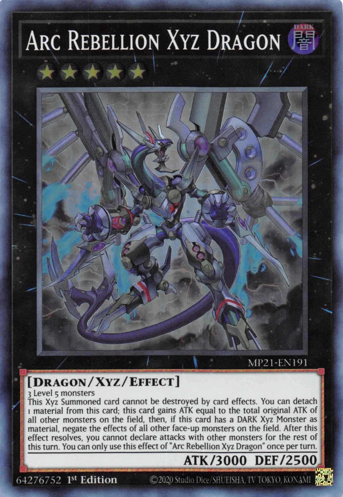 Arc Rebellion Xyz Dragon [MP21-EN191] Super Rare | Galaxy Games LLC