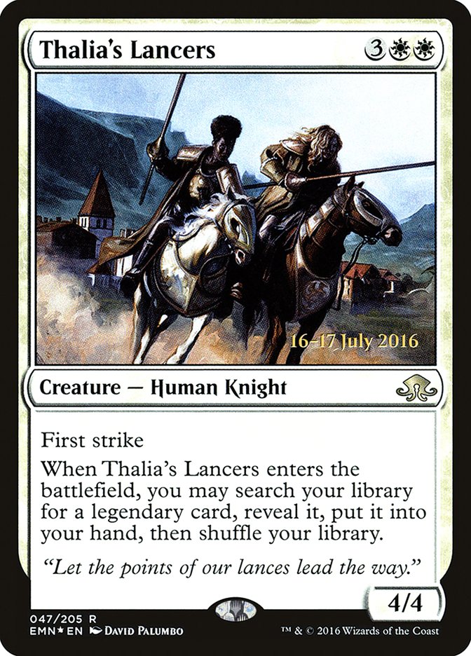 Thalia's Lancers [Eldritch Moon Prerelease Promos] | Galaxy Games LLC