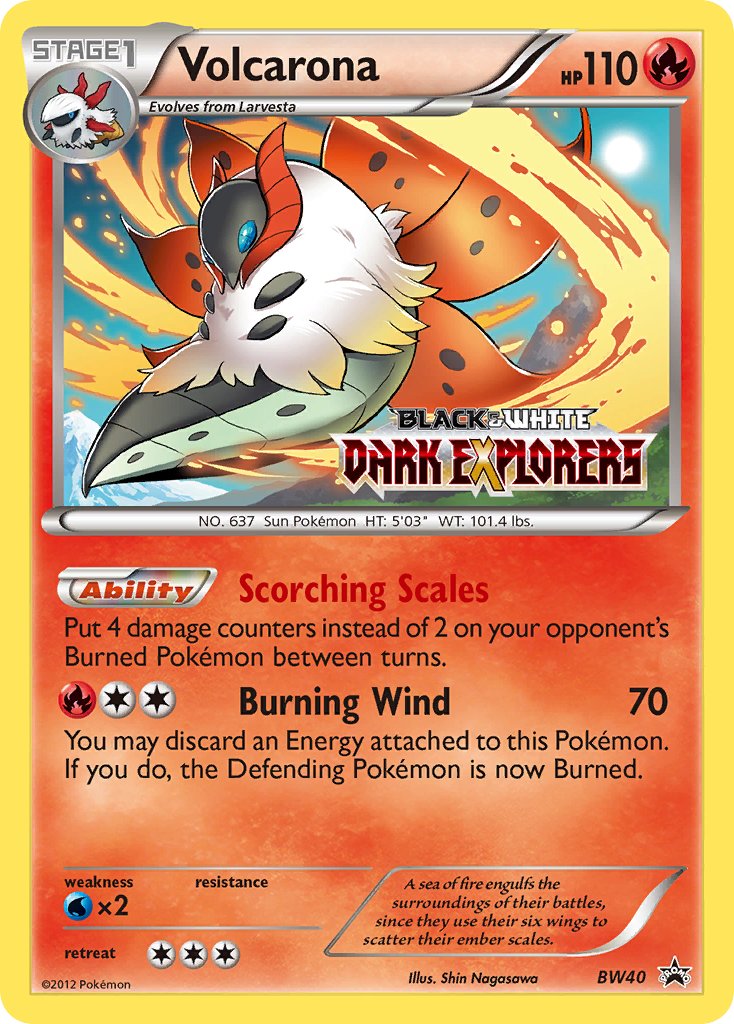 Volcarona (BW40) (Staff Prerelease Promo) [Black & White: Black Star Promos] | Galaxy Games LLC