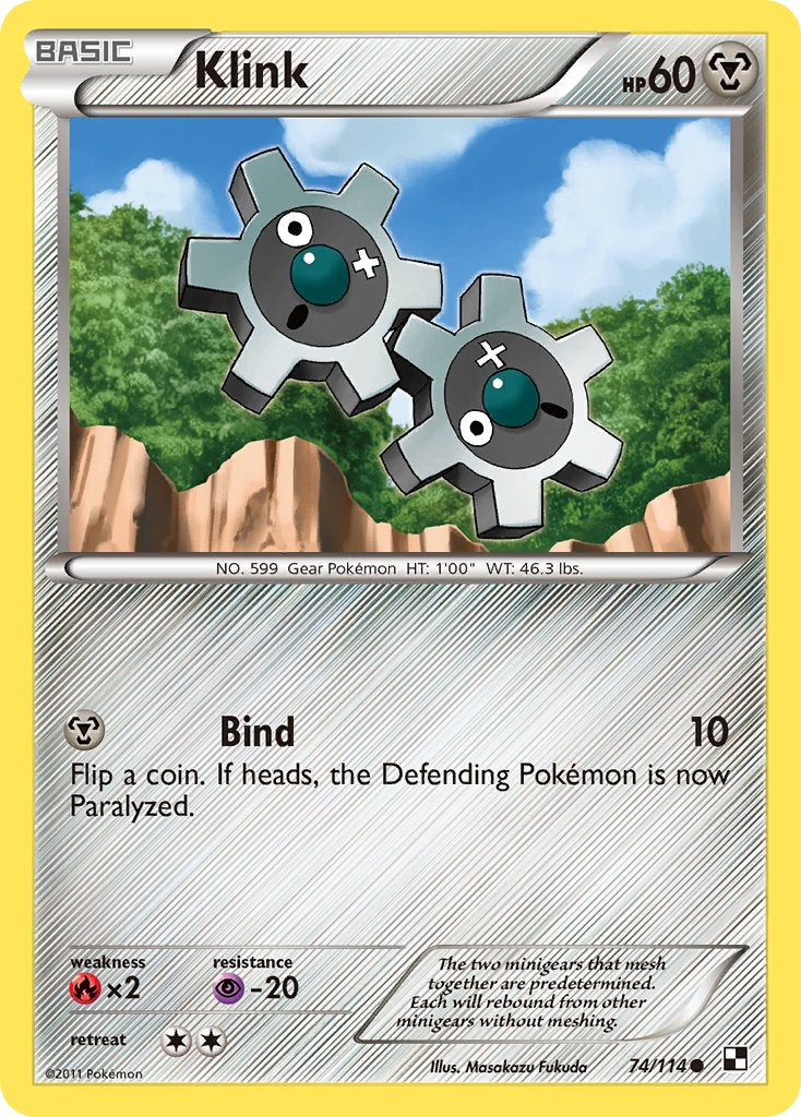 Klink (74/114) (Cracked Ice Holo) (Blister Exclusive) [Black & White: Base Set] | Galaxy Games LLC