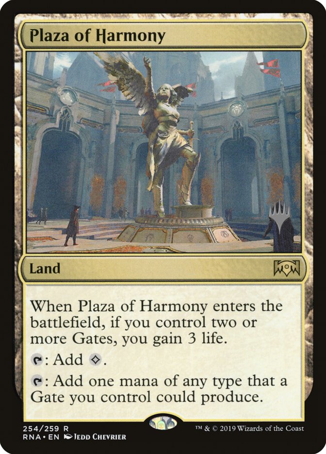 Plaza of Harmony (Promo Pack) [Ravnica Allegiance Promos] | Galaxy Games LLC
