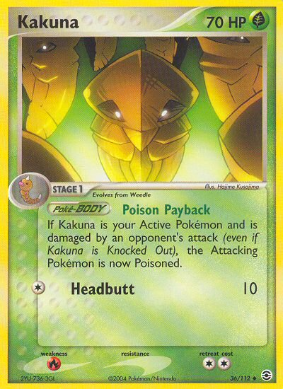 Kakuna (36/112) [EX: FireRed & LeafGreen] | Galaxy Games LLC