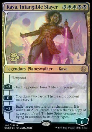 Kaya, Intangible Slayer [Phyrexia: All Will Be One Prerelease Promos] | Galaxy Games LLC