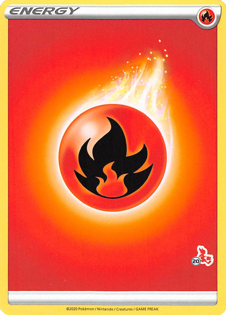 Fire Energy (Cinderace Stamp #20) [Battle Academy 2022] | Galaxy Games LLC