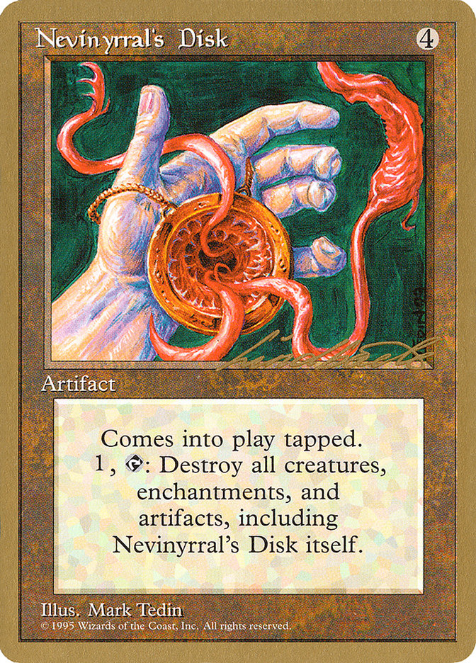 Nevinyrral's Disk (Leon Lindback) [Pro Tour Collector Set] | Galaxy Games LLC