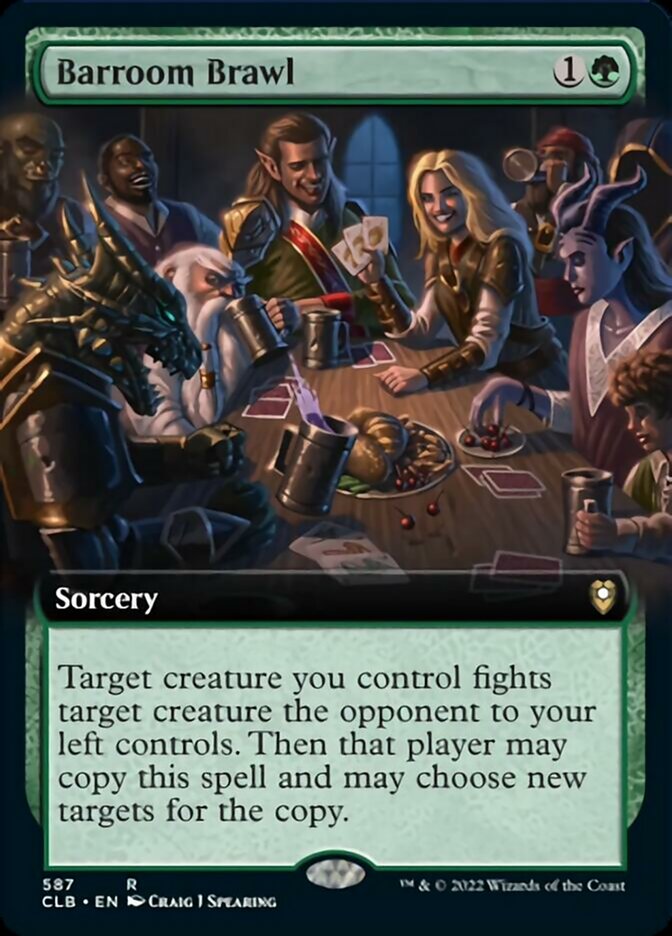 Barroom Brawl (Extended Art) [Commander Legends: Battle for Baldur's Gate] | Galaxy Games LLC