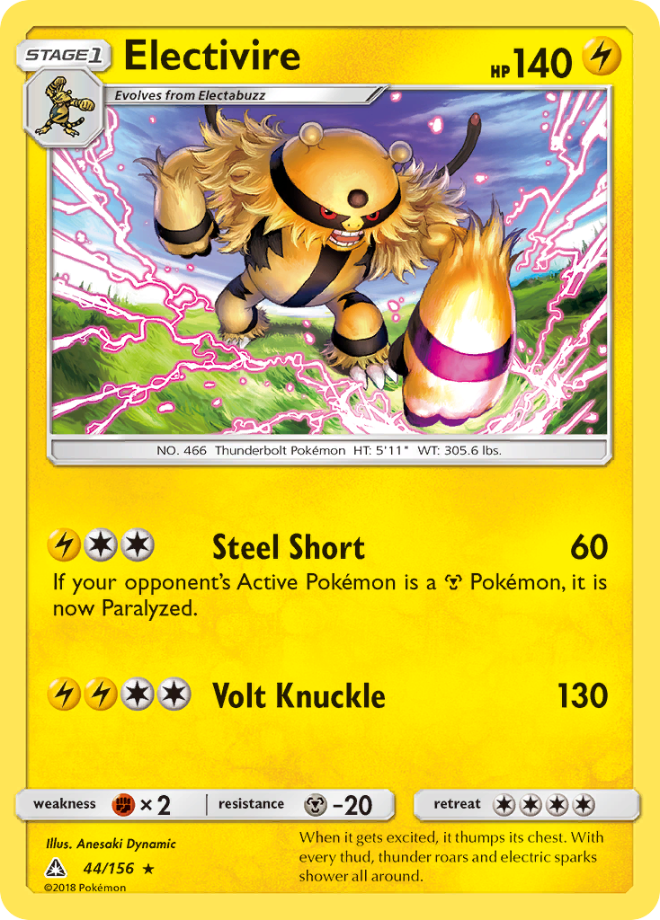 Electivire (44/156) [Sun & Moon: Ultra Prism] | Galaxy Games LLC