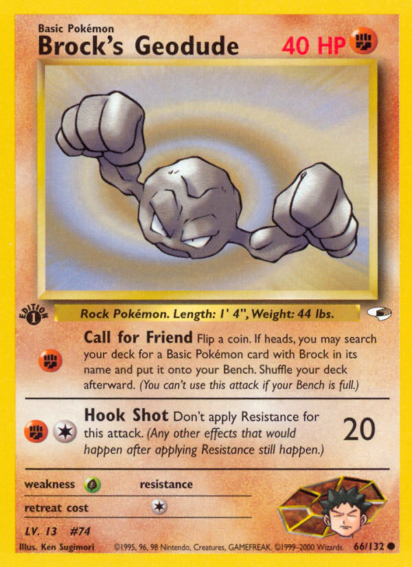 Brock's Geodude (66/132) [Gym Heroes 1st Edition] | Galaxy Games LLC