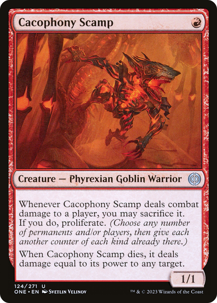 Cacophony Scamp [Phyrexia: All Will Be One] | Galaxy Games LLC