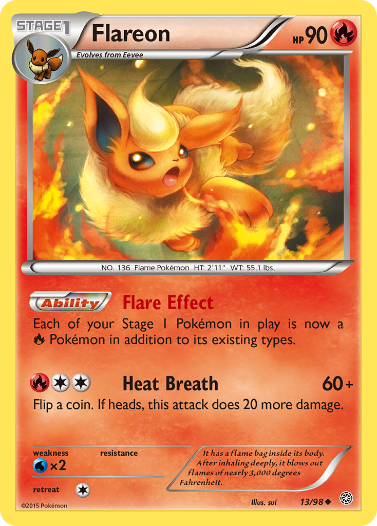 Flareon (13/98) [XY: Ancient Origins] | Galaxy Games LLC