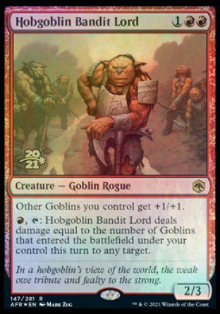 Hobgoblin Bandit Lord [Dungeons & Dragons: Adventures in the Forgotten Realms Prerelease Promos] | Galaxy Games LLC