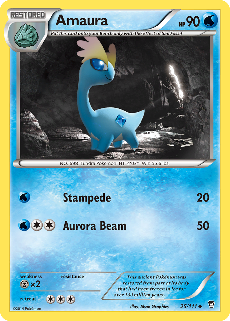 Amaura (25/111) [XY: Furious Fists] | Galaxy Games LLC