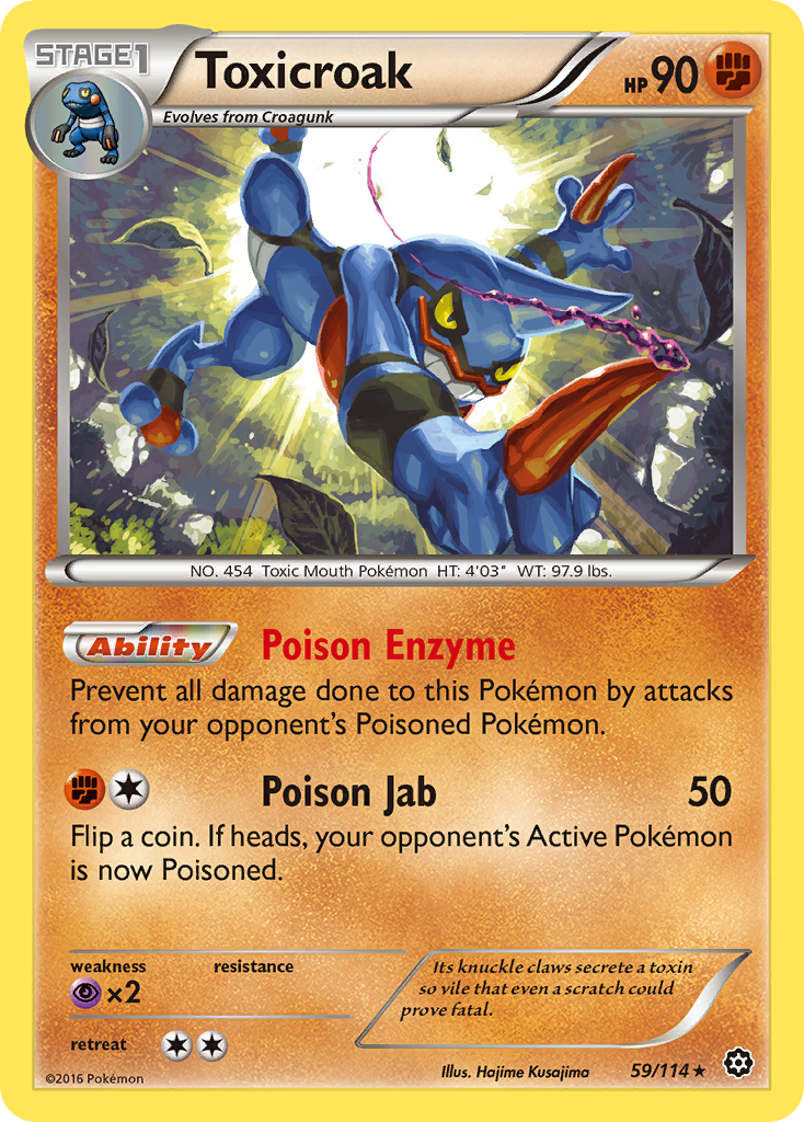 Toxicroak (59/114) [XY: Steam Siege] | Galaxy Games LLC