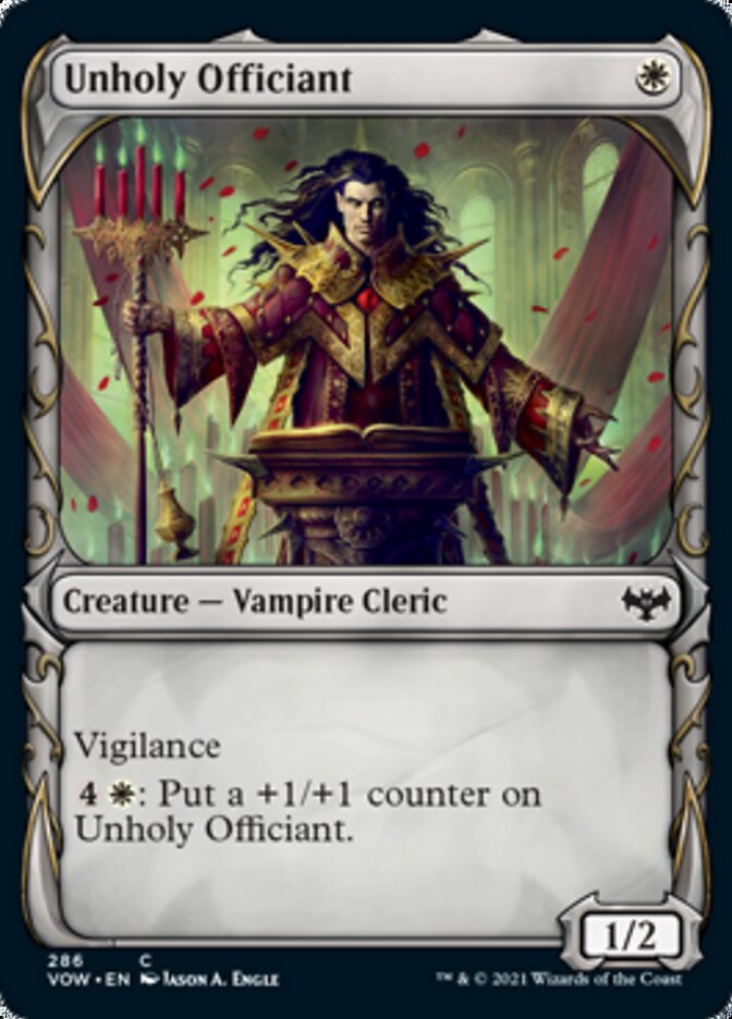 Unholy Officiant (Showcase Fang Frame) [Innistrad: Crimson Vow] | Galaxy Games LLC