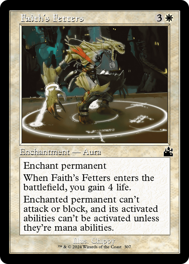 Faith's Fetters (Retro Frame) [Ravnica Remastered] | Galaxy Games LLC