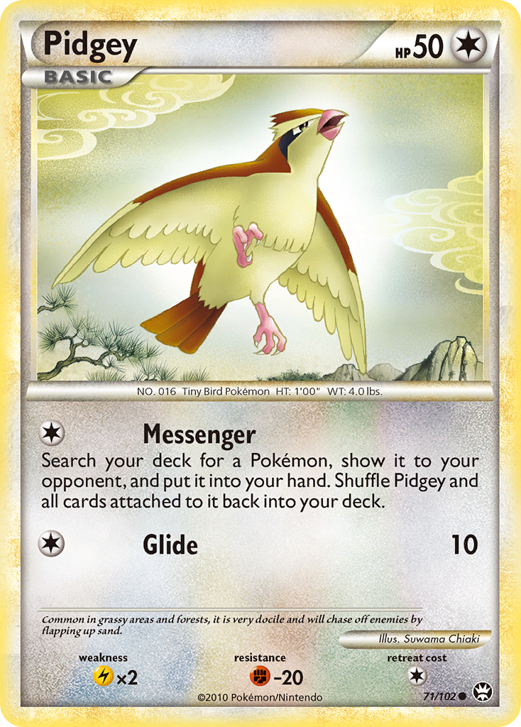 Pidgey (71/102) [HeartGold & SoulSilver: Triumphant] | Galaxy Games LLC