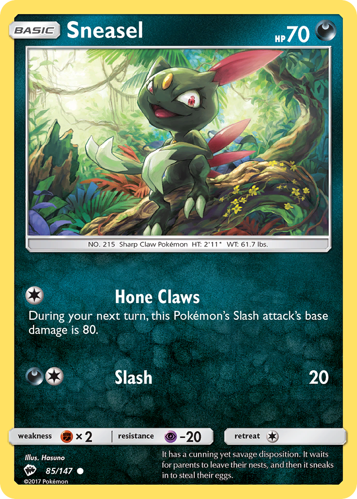 Sneasel (85/147) [Sun & Moon: Burning Shadows] | Galaxy Games LLC