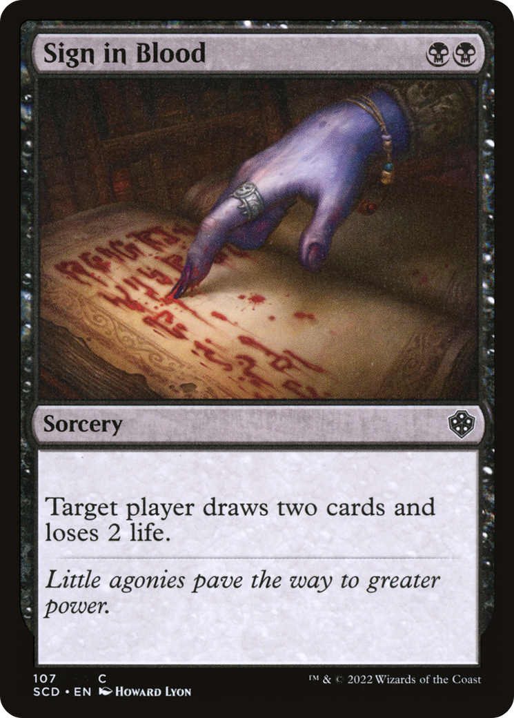Sign in Blood [Starter Commander Decks] | Galaxy Games LLC