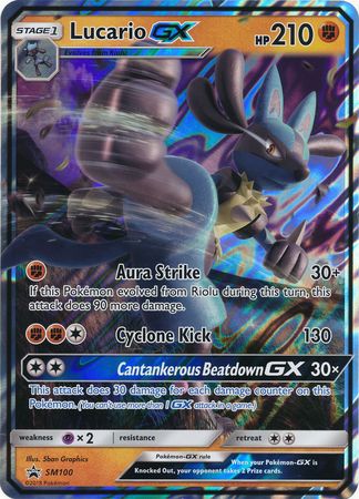 Lucario GX (SM100) (Jumbo Card) [Sun & Moon: Black Star Promos] | Galaxy Games LLC