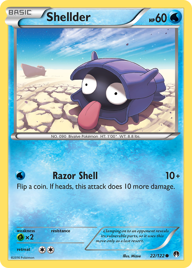 Shellder (22/122) [XY: BREAKpoint] | Galaxy Games LLC