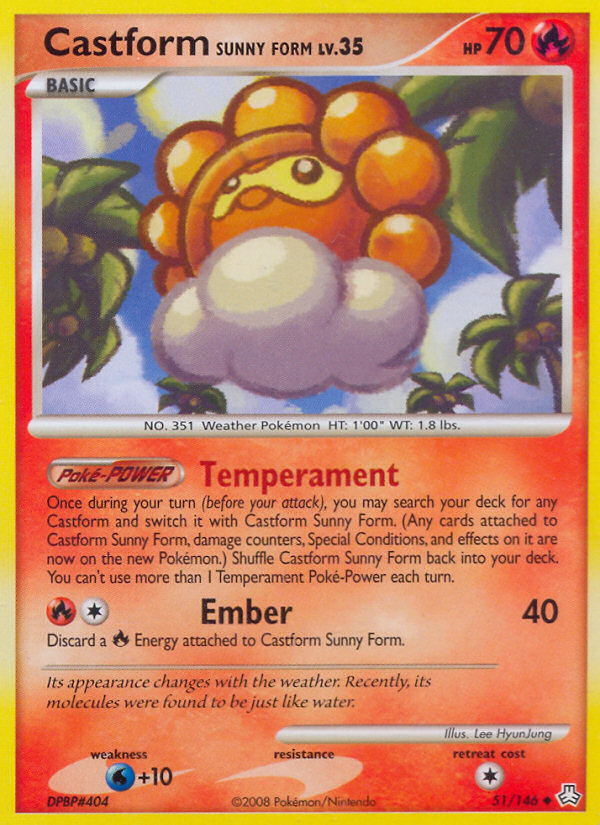 Castform Sunny Form (51/146) [Diamond & Pearl: Legends Awakened] | Galaxy Games LLC