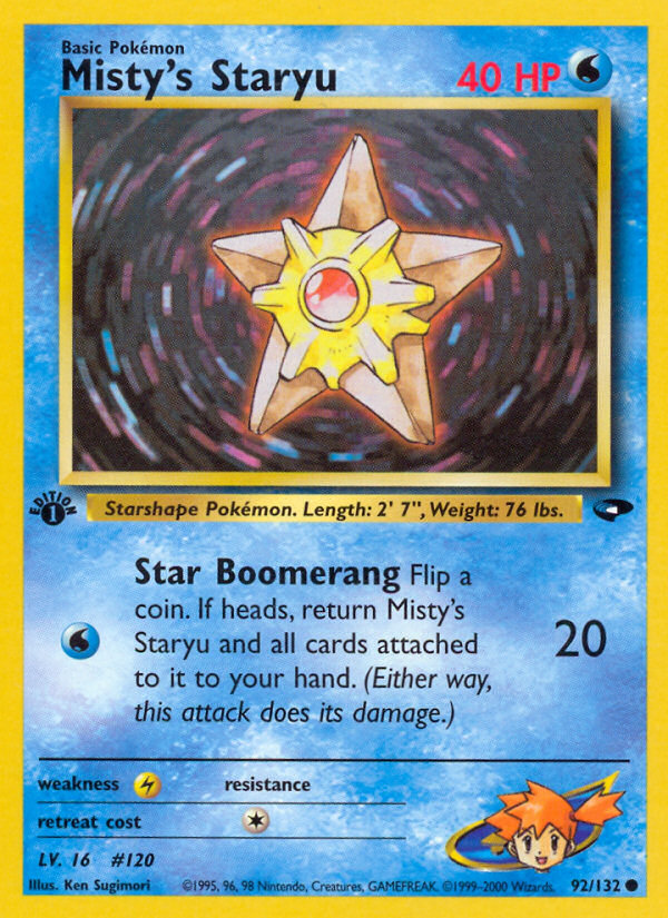 Misty's Staryu (92/132) [Gym Challenge 1st Edition] | Galaxy Games LLC