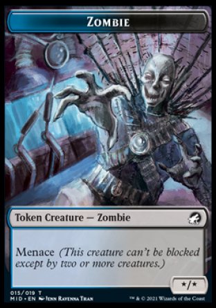 Zombie Token (015) [Innistrad: Midnight Hunt Tokens] | Galaxy Games LLC