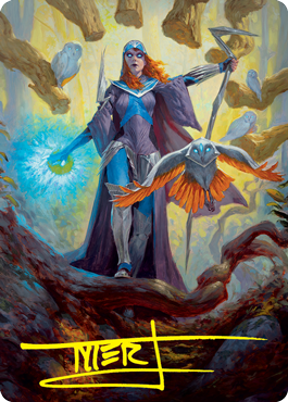 Kasmina, Enigma Sage Art Card (Gold-Stamped Signature) [Strixhaven: School of Mages Art Series] | Galaxy Games LLC