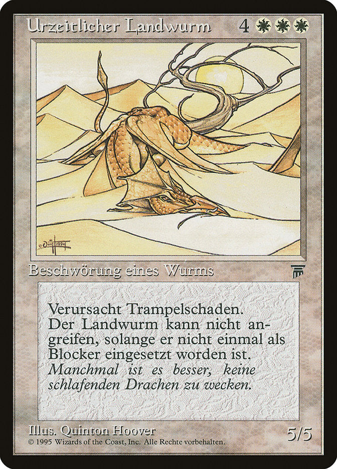 Elder Land Wurm (German) - "Urzeitlicher Landwurm" [Renaissance] | Galaxy Games LLC