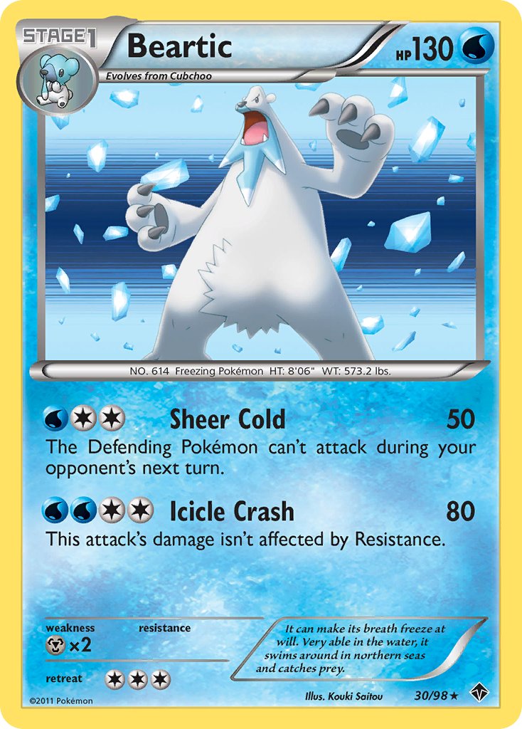 Beartic (30/98) (Cracked Ice Holo) (Blister Exclusive) [Black & White: Emerging Powers] | Galaxy Games LLC