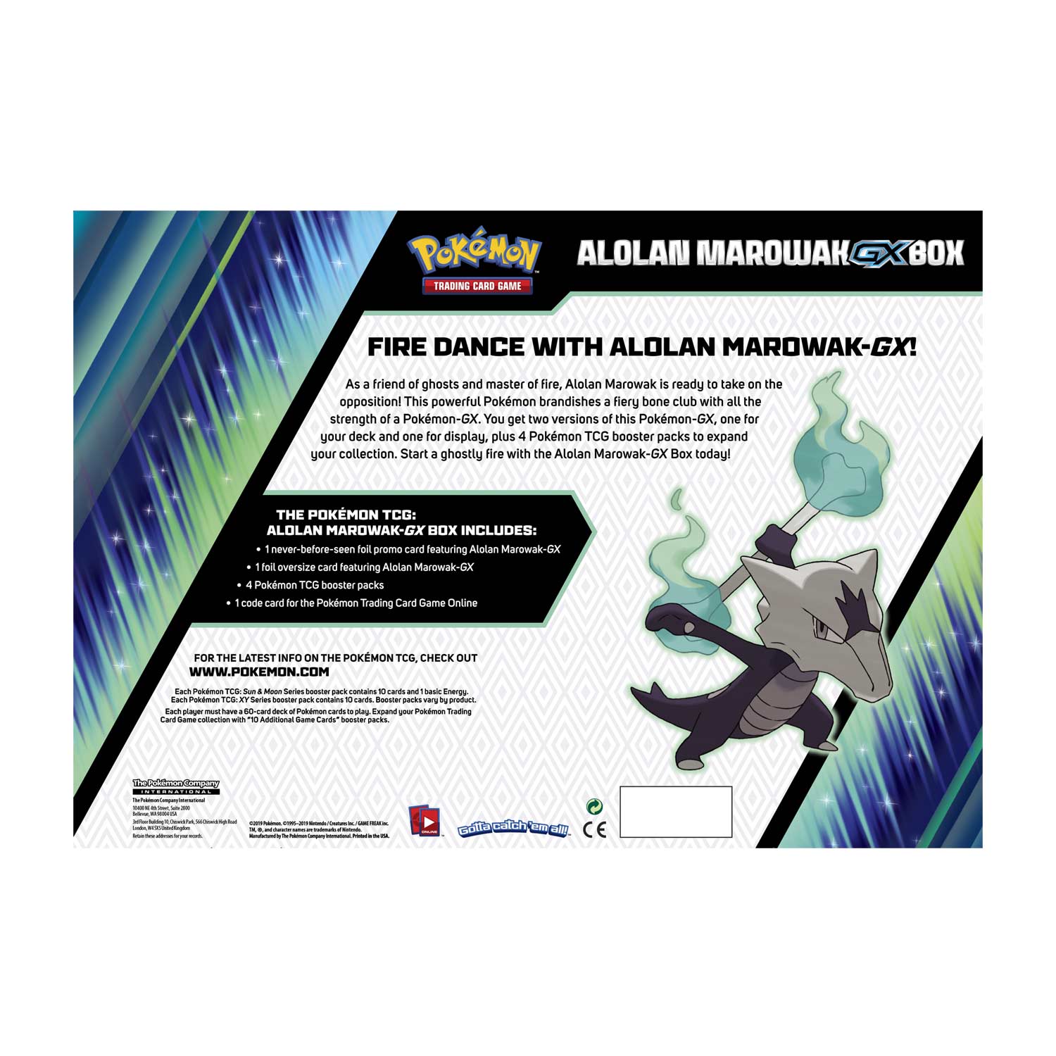 Sun & Moon: Unbroken Bonds - Alolan Marowak GX Box | Galaxy Games LLC