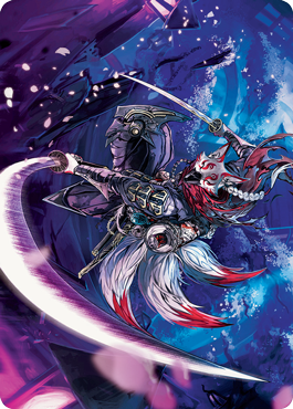 Blade-Blizzard Kitsune Art Card [Kamigawa: Neon Dynasty Art Series] | Galaxy Games LLC