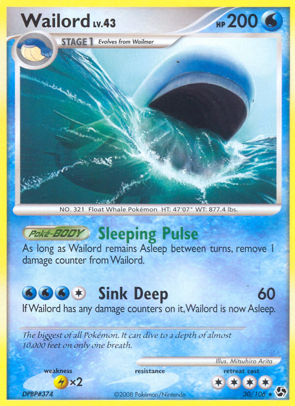 Wailord (30/106) [Diamond & Pearl: Great Encounters] | Galaxy Games LLC