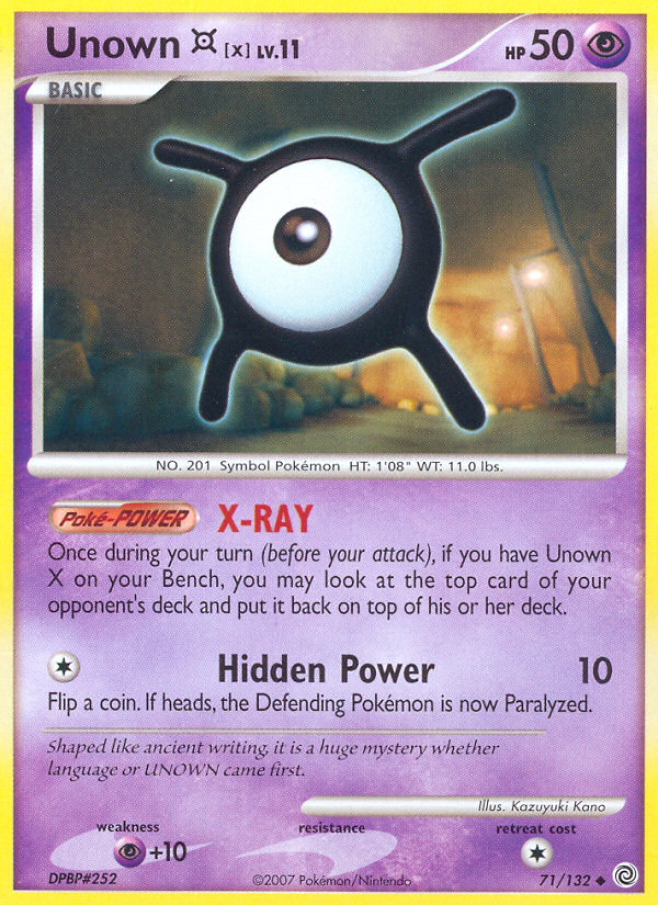 Unown X (71/132) [Diamond & Pearl: Secret Wonders] | Galaxy Games LLC