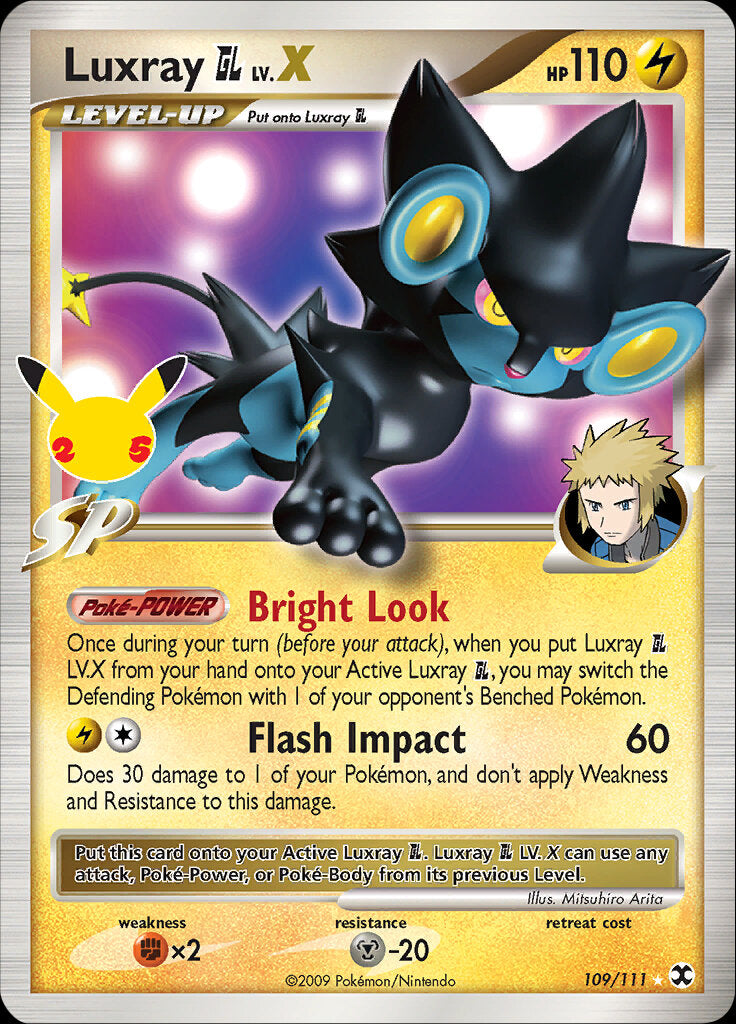 Luxray GL LV.X (109/111) [Celebrations: 25th Anniversary - Classic Collection] | Galaxy Games LLC