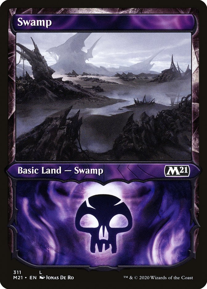 Swamp (311) (Showcase) [Core Set 2021] | Galaxy Games LLC